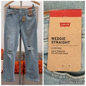❣️🆕Levi’s Wedgie Ripped High Waist Ankle Straight Leg Jeans❣️